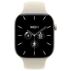 Apple Watch 12 42mm, Pearl White Ceramic, Sand Sport Band, S/M