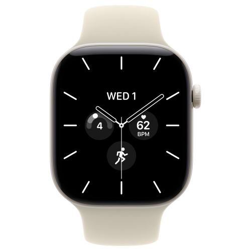 Apple Watch 12 42mm, Pearl White Ceramic, Sand Sport Band, S/M