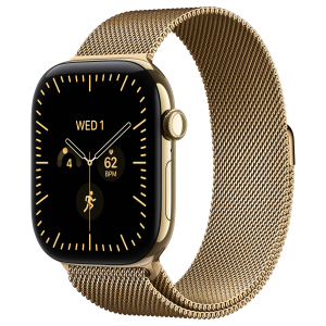 Apple Watch 12 46mm, Radiant Gold Titanium, Milanese Loop S/M