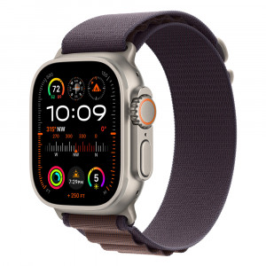 Apple Watch Ultra 2 49mm Titanium Alpine Loop, Indigo L
