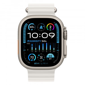 Apple Watch Ultra 2 49mm Titanium Ocean Band, White