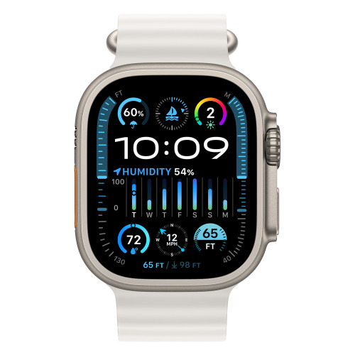 Apple Watch Ultra 2 49mm Titanium Ocean Band, White