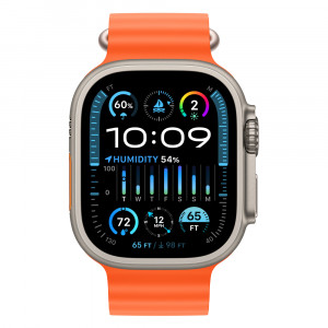 Apple Watch Ultra 2 49mm Titanium Ocean Band, Orange