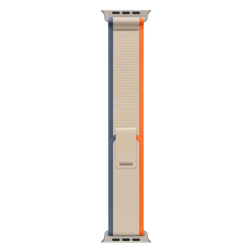 Apple Watch Ultra 2 49mm Titanium Trail Loop, Orange/Beige M/L