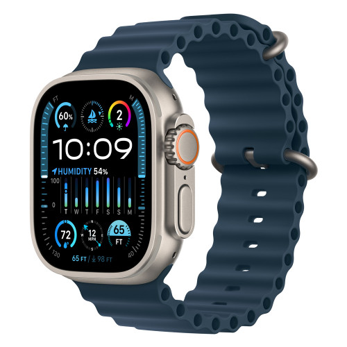 Apple Watch Ultra 2 49mm Titanium Ocean Band, Blue