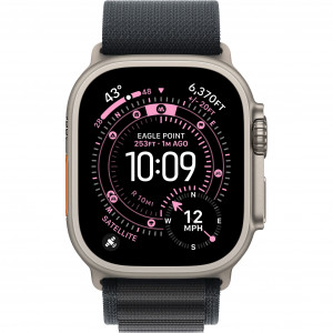 Apple Watch Ultra 3 49mm, Natural Titanium, Alpine Loop Black, M