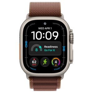 Apple Watch Ultra 4 49mm, Natural Titanium, Alpine Loop Burgundy, S