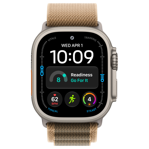 Apple Watch Ultra 4 49mm, Natural Titanium, Alpine Loop Desert, M