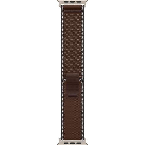 Apple Watch Ultra 4 49mm, Natural Titanium, Trail Loop Dark Umber, S/M