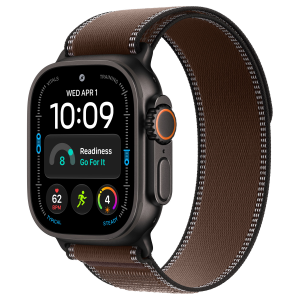 Apple Watch Ultra 4 49mm, Black Titanium, Trail Loop Dark Umber, S/M