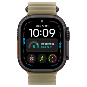Apple Watch Ultra 4 49mm, Black Titanium, Ocean Band Translucent Kelp