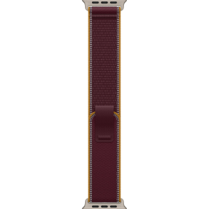 Apple Watch Ultra 4 49mm, Natural Titanium, Trail Loop Burgundy, M/L
