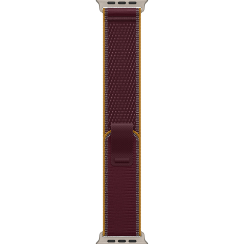 Apple Watch Ultra 4 49mm, Natural Titanium, Trail Loop Burgundy, M/L