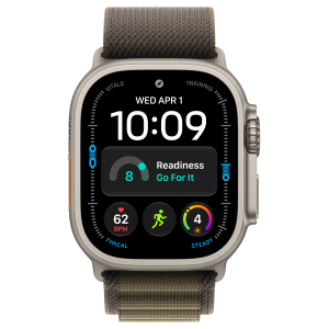 Apple Watch Ultra 4 49mm, Natural Titanium, Alpine Loop Dark Olive, L
