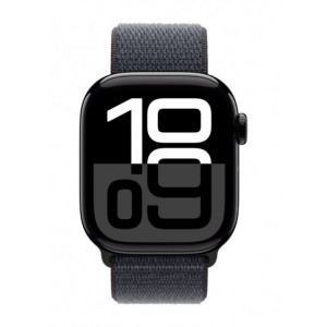 Apple Watch 10 42mm, Aluminium Jet Black, Ремешок Ink Sport Loop