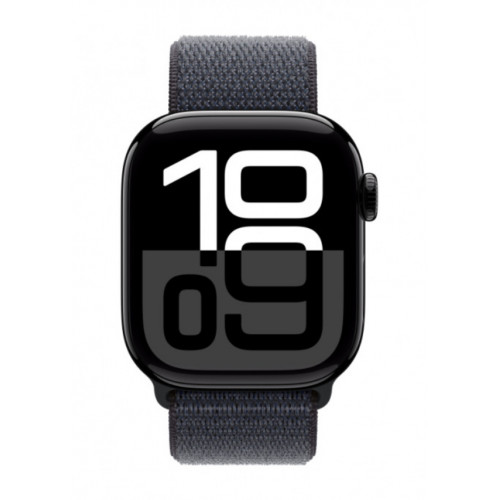 Apple Watch 10 42mm, Aluminium Jet Black, Ремешок Ink Sport Loop