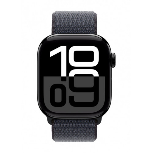 Apple Watch 10 46mm, Aluminium Jet Black, Ремешок Ink Sport Loop