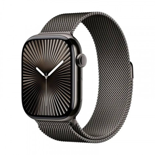 Apple Watch 10 46mm, Titanium Slate, Ремешок Slate Milanese Loop