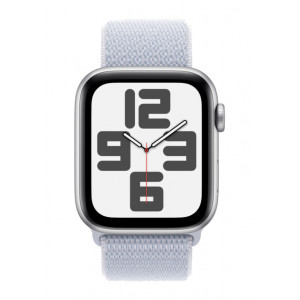 Apple Watch SE 44mm, Silver, Ремешок Blue Cloud Sport Loop