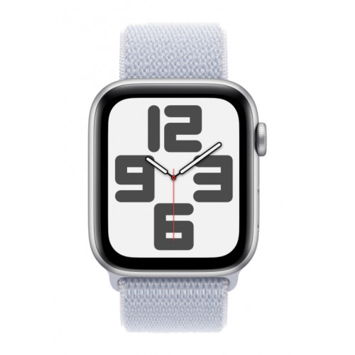 Apple Watch SE 44mm, Silver, Ремешок Blue Cloud Sport Loop