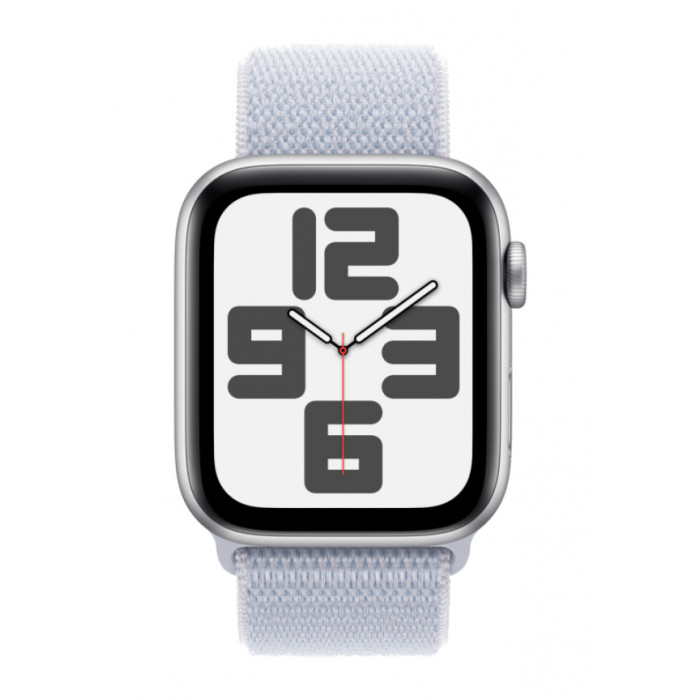 Apple Watch SE 44mm, Silver, Ремешок Blue Cloud Sport Loop