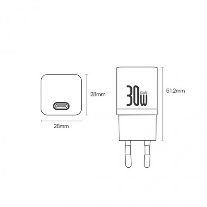 СЗУ Baseus GaN 30W, черный