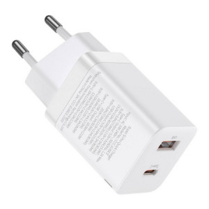 СЗУ Baseus Super Si Pro USB+USB-C, 3A, 30W, White