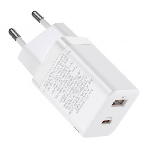 СЗУ Baseus Super Si Pro USB+USB-C, 3A, 30W, White