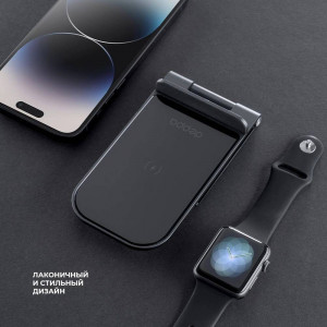 Беспроводное зарядное устройство Deppa Charger Slim, черный