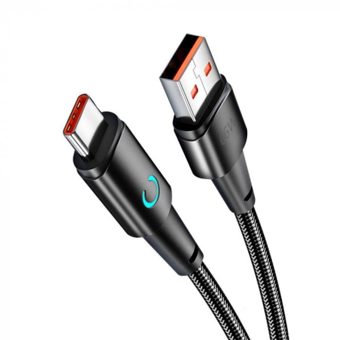 Дата-кабель Deppa Moon USB – Type-C, 1.2 м, 66W, 6А,черный