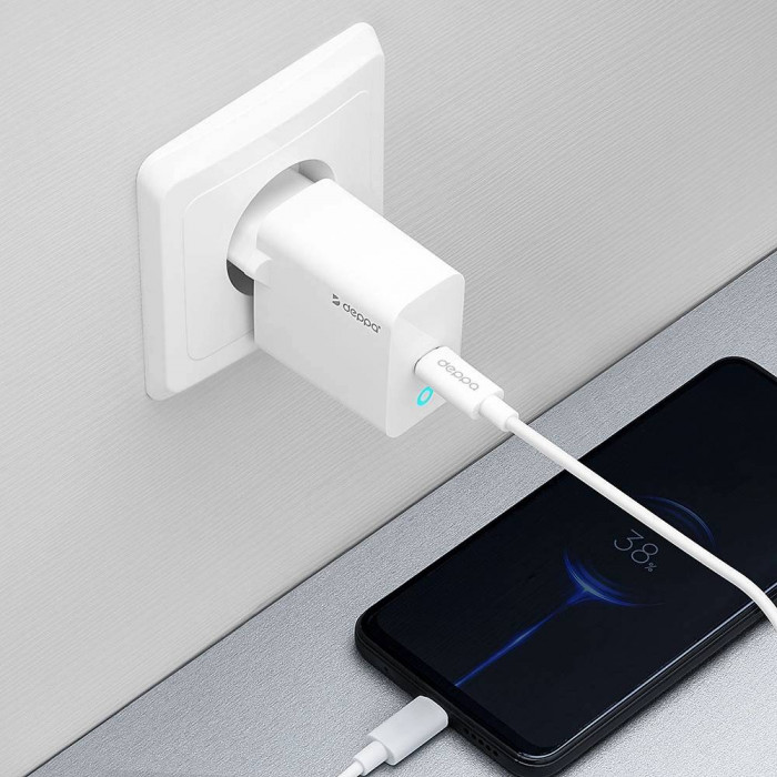 СЗУ Deppa Wall Charger 25W USB-C, белый