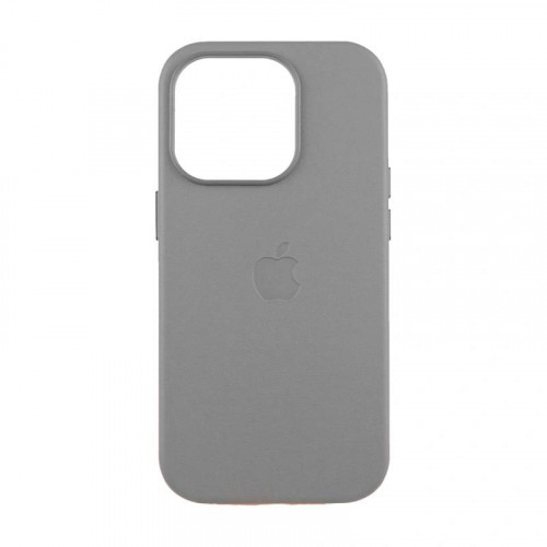 Чехол кожаный Leather Case MagSafe для iPhone 16 Pro, Stone Gray