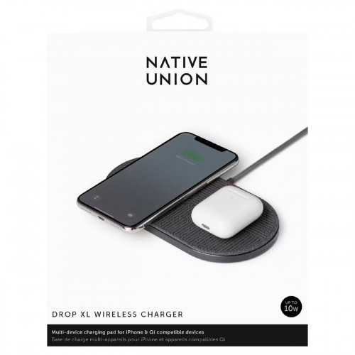 Беспроводное зарядное устройство Native Union Drop XL, серый