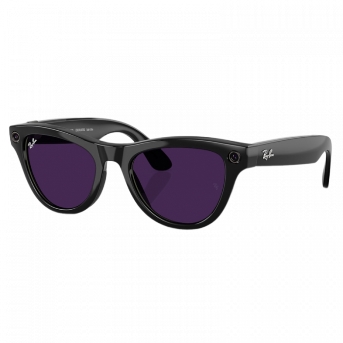 Умные очки Ray-Ban Meta Skyler (Gen 1) S52, Shiny Black/Transitions Amethyst (RW4010)