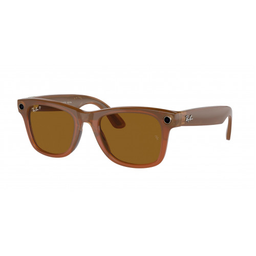 Умные очки Ray-Ban Meta Wayfever RW4008 S53,Shiny Caramel/Polar Brown