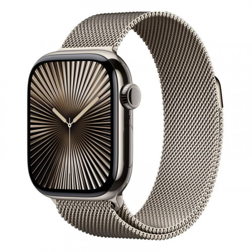 Apple Watch 10 42mm, Titanium Natural, Ремешок Natural Milanese Loop
