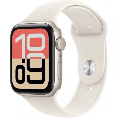 Apple Watch SE 3 (2025) 44mm, Starlight, Ремешок Starlight Sport Band, размер S/M