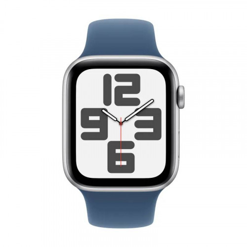Apple Watch SE 44mm, Silver, Ремешок Denim Sport Band, размер M/L