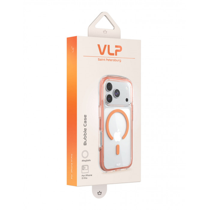 Чехол VLP Bubble Case для iPhone 17 Pro, оранжевый