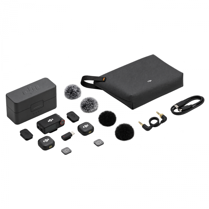 Микрофон беспроводной DJI MIC 3 (2 TX + 1 RX + Charging Case), Black