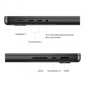 Ноутбук Apple MacBook Pro 14'' (2025) M5 16/512GB, Space Black (MDE04)