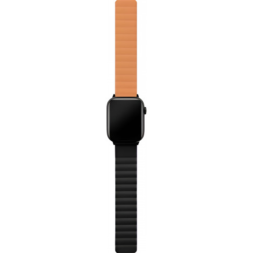 Ремешок магнитный uBear Mode для Apple Watch 44/45/46/49mm, оранжевый/черный
