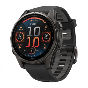 Умные часы Garmin Fenix 8 43mm, Черный, Ремешок серый