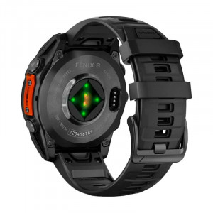 Умные часы Garmin Fenix 8 47mm, Серый, Ремешок черный
