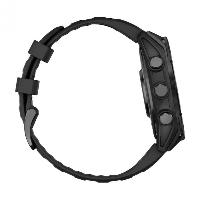 Умные часы Garmin Fenix 8 47mm, Серый, Ремешок черный