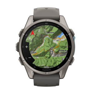 Умные часы Garmin Fenix 9 43mm, Титановый, Ремешок пепельно-серый