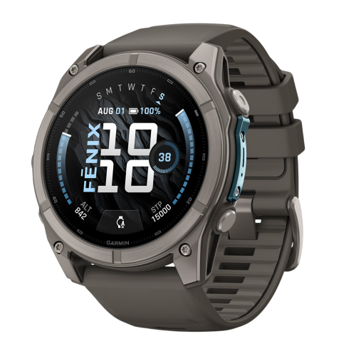 Умные часы Garmin Fenix 9 51mm, Титановый, Ремешок пепельно-серый