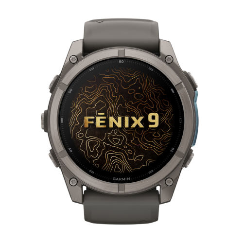 Умные часы Garmin Fenix 9 51mm, Титановый, Ремешок пепельно-серый