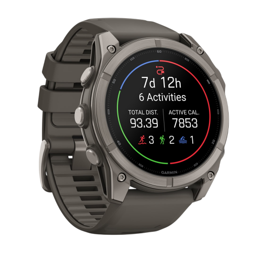 Умные часы Garmin Fenix 9 51mm, Титановый, Ремешок пепельно-серый