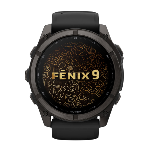 Умные часы Garmin Fenix 9 47mm, Угольно-серый, Ремешок черный